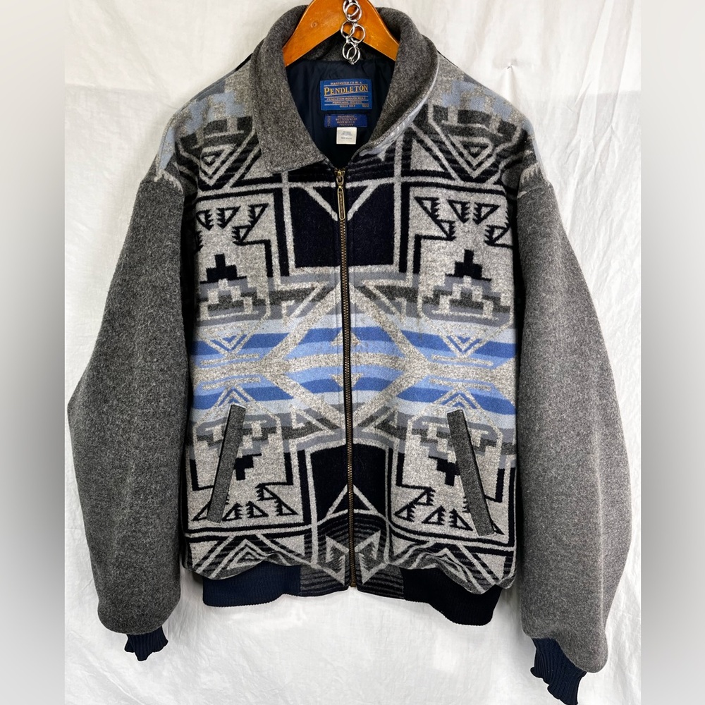 Vintage Pendleton Wool Bomber Jacket Men XXL High… - image 13
